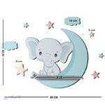 شلف دیواری اتاق کودک باروچین مدل فیل کد SH-38