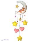 آویز تزئینی اتاق کودک مدل ماه و ستاره کد Q01