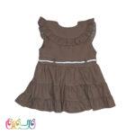 پیراهن چین دار با کیف پارچه ای